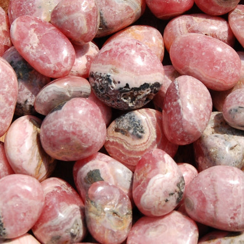 Rhodochrosite Crystal Tumbled Stones, Peru