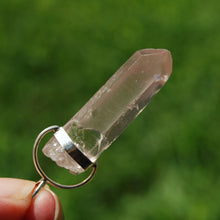 Load image into Gallery viewer, Dow Channeler Phantom Pyramid Pink Lithium Lemurian Seed Crystal Pendant
