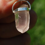 Dow Channeler Phantom Pyramid Pink Lithium Lemurian Seed Crystal Pendant  Record Keepers