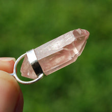 Load image into Gallery viewer, DT Tantric Twin Pink Lithium Lemurian Seed Crystal Pendant for Necklace, Brazil
