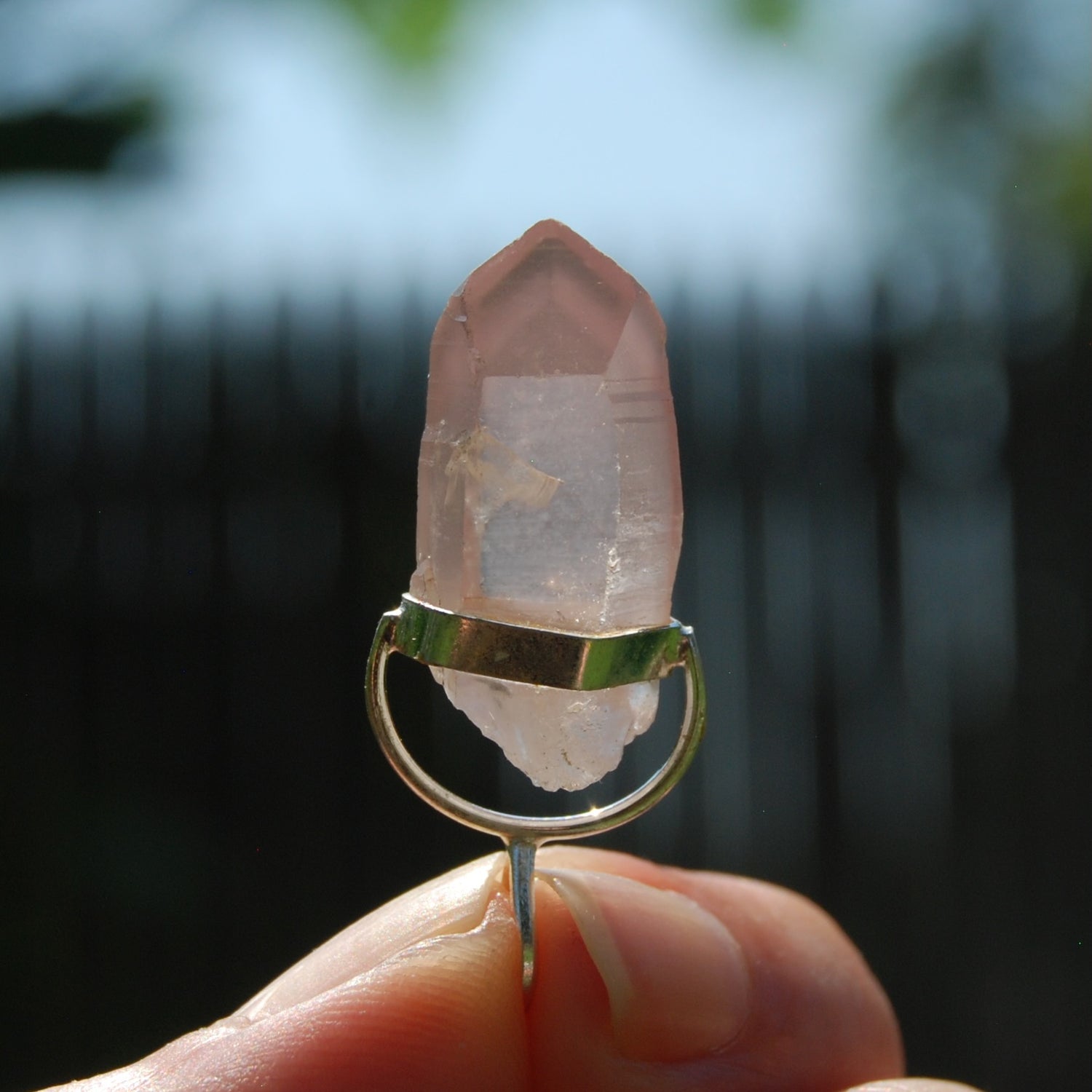 Dow Channeler Phantom Pyramid Pink Lithium Lemurian Seed Crystal Pendant  Record Keepers