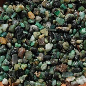 Genuine Emerald Crystal Tumbled Stones, Extra Small, Brazil