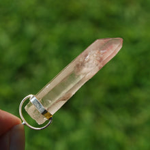 Load image into Gallery viewer, Inner Child Isis Face Pink Lithium Lemurian Seed Crystal Starbrary Pendant
