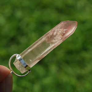 Inner Child Isis Face Pink Lithium Lemurian Seed Crystal Starbrary Pendant