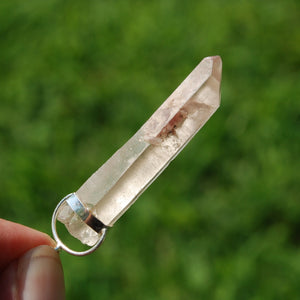 Inner Child Isis Face Pink Lithium Lemurian Seed Crystal Starbrary Pendant