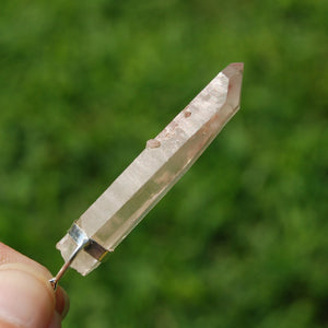 Inner Child Isis Face Pink Lithium Lemurian Seed Crystal Starbrary Pendant