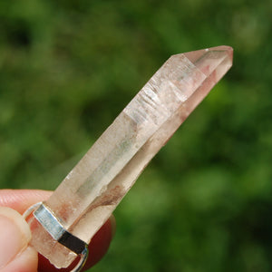 Inner Child Isis Face Pink Lithium Lemurian Seed Crystal Starbrary Pendant