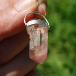 Inner Child Penetrator Pink Lithium Lemurian Seed Quartz Crystal Pendant
