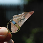 Inner Child Penetrator Pink Lithium Lemurian Seed Quartz Crystal Pendant