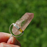 Inner Child Penetrator Pink Lithium Lemurian Seed Quartz Crystal Pendant