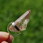 Inner Child Penetrator Pink Lithium Lemurian Seed Quartz Crystal Pendant