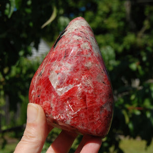 Rhodonite Crystal Freeform Tower