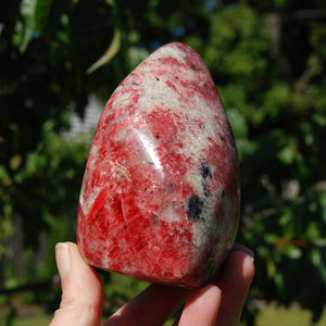 Rhodonite Crystal Freeform Tower