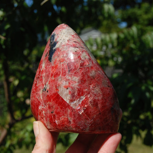 Rhodonite Crystal Freeform Tower