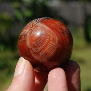 Red Sardonyx Banded Agate Crystal Sphere