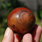 Red Sardonyx Banded Agate Crystal Sphere