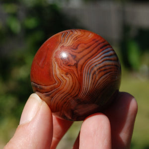 Red Sardonyx Banded Agate Crystal Sphere