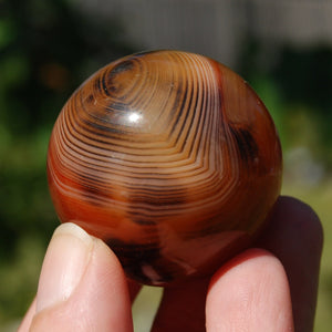 Red Sardonyx Banded Agate Crystal Sphere