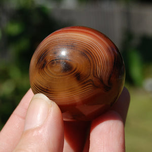 Red Sardonyx Banded Agate Crystal Sphere