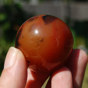 Red Sardonyx Banded Agate Crystal Sphere