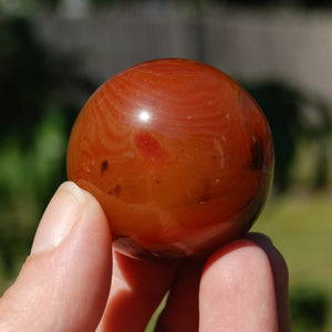 Red Sardonyx Banded Agate Crystal Sphere