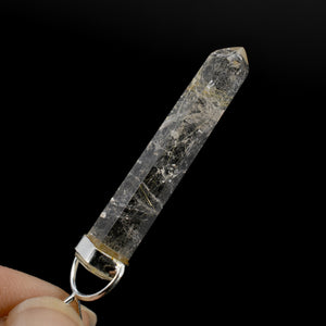 Golden Rutile Quartz Crystal Pendant for Necklace, Gold Rutilated Quartz