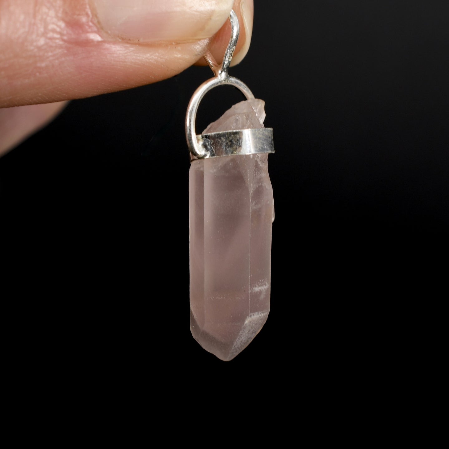 Teacher Student Pink Lithium Lemurian Seed Crystal Dreamsicle Pendant for Necklace