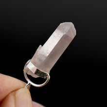 Load image into Gallery viewer, Teacher Student Pink Lithium Lemurian Seed Crystal Dreamsicle Pendant for Necklace
