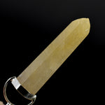 Dow Channeler Natural Golden Rutile Quartz Crystal Pendant for Necklace, Gold Rutilated Quartz