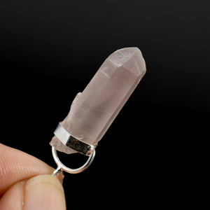 Teacher Student Pink Lithium Lemurian Seed Crystal Dreamsicle Pendant for Necklace