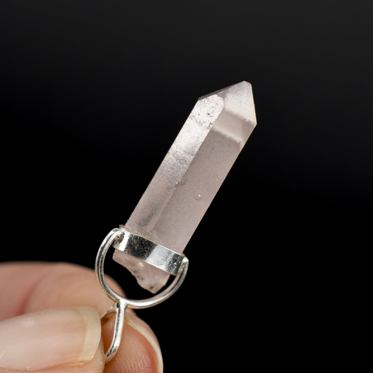 Teacher Student Pink Lithium Lemurian Seed Crystal Dreamsicle Pendant for Necklace