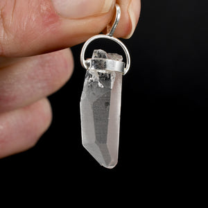 White Light Lemurian Seed Crystal Laser Pendant for Necklace