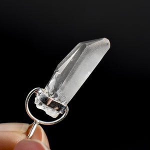 White Light Lemurian Seed Crystal Laser Pendant for Necklace