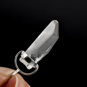 White Light Lemurian Seed Crystal Laser Pendant for Necklace