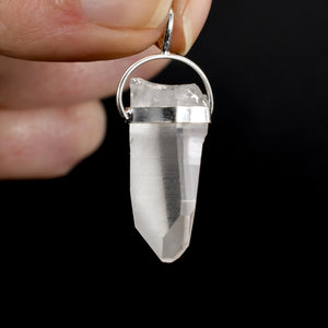 Cosmic Lemurian Seed Quartz Crystal Laser Pendant