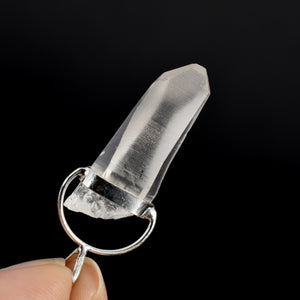 Cosmic Lemurian Seed Quartz Crystal Laser Pendant