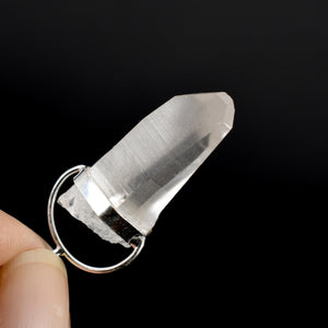 Cosmic Lemurian Seed Quartz Crystal Laser Pendant