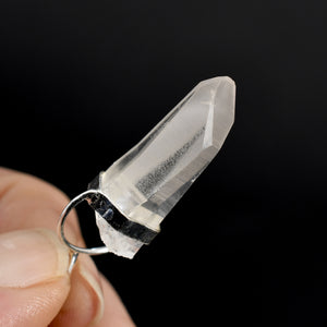 Cosmic Lemurian Seed Quartz Crystal Laser Pendant