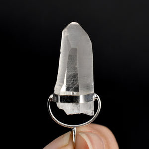 Cosmic Lemurian Seed Quartz Crystal Laser Pendant