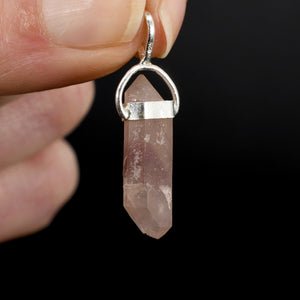 DT Pink Lithium Lemurian Seed Crystal Starbrary Pendant for Necklace, Brazil