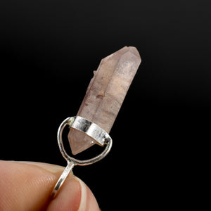 DT Pink Lithium Lemurian Seed Crystal Starbrary Pendant for Necklace, Brazil