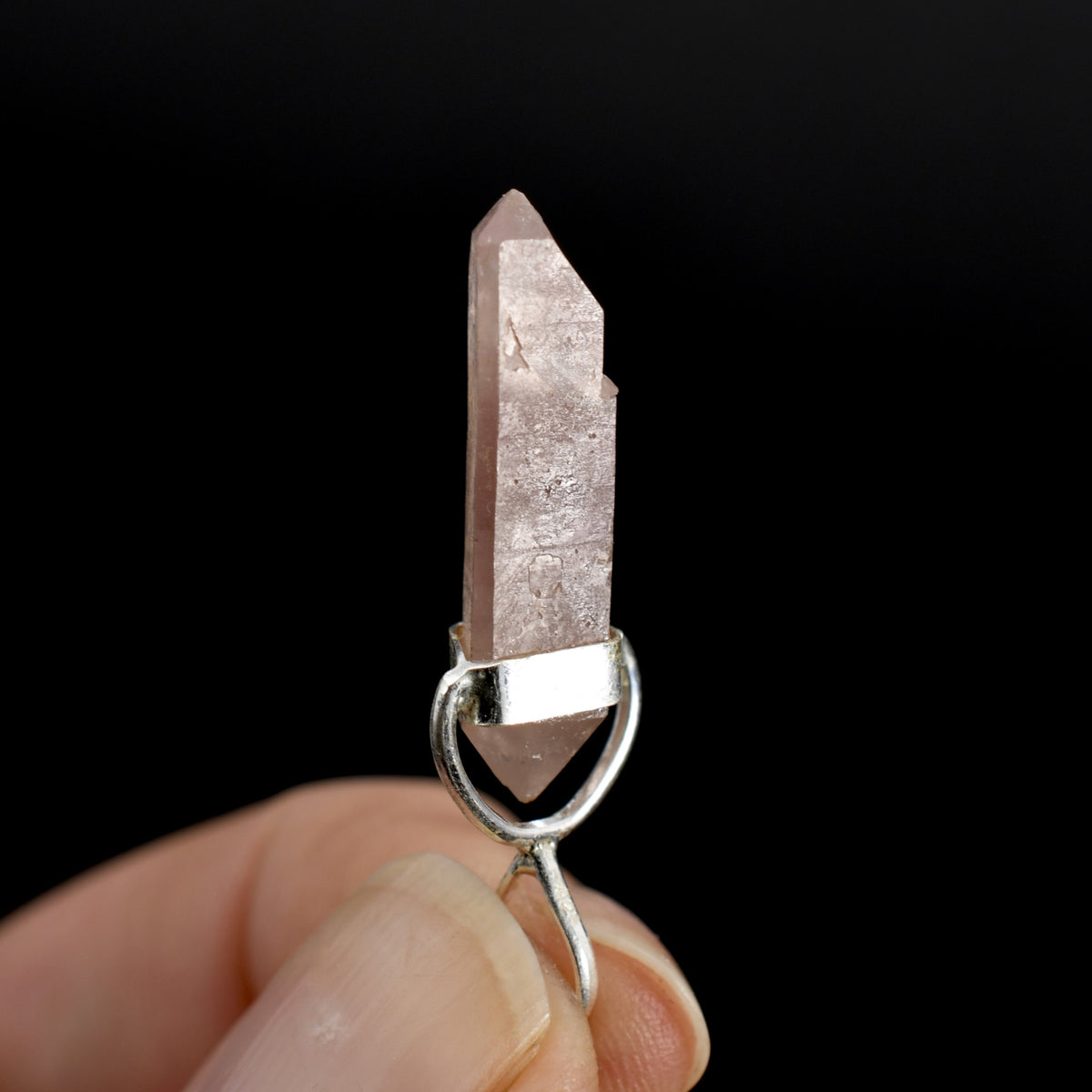 DT Pink Lithium Lemurian Seed Crystal Starbrary Pendant for Necklace, Brazil