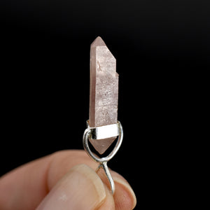 DT Pink Lithium Lemurian Seed Crystal Starbrary Pendant for Necklace, Brazil