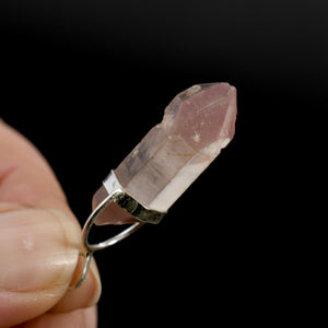 Pink Lithium Lemurian Seed Crystal Starbrary Pendant for Necklace