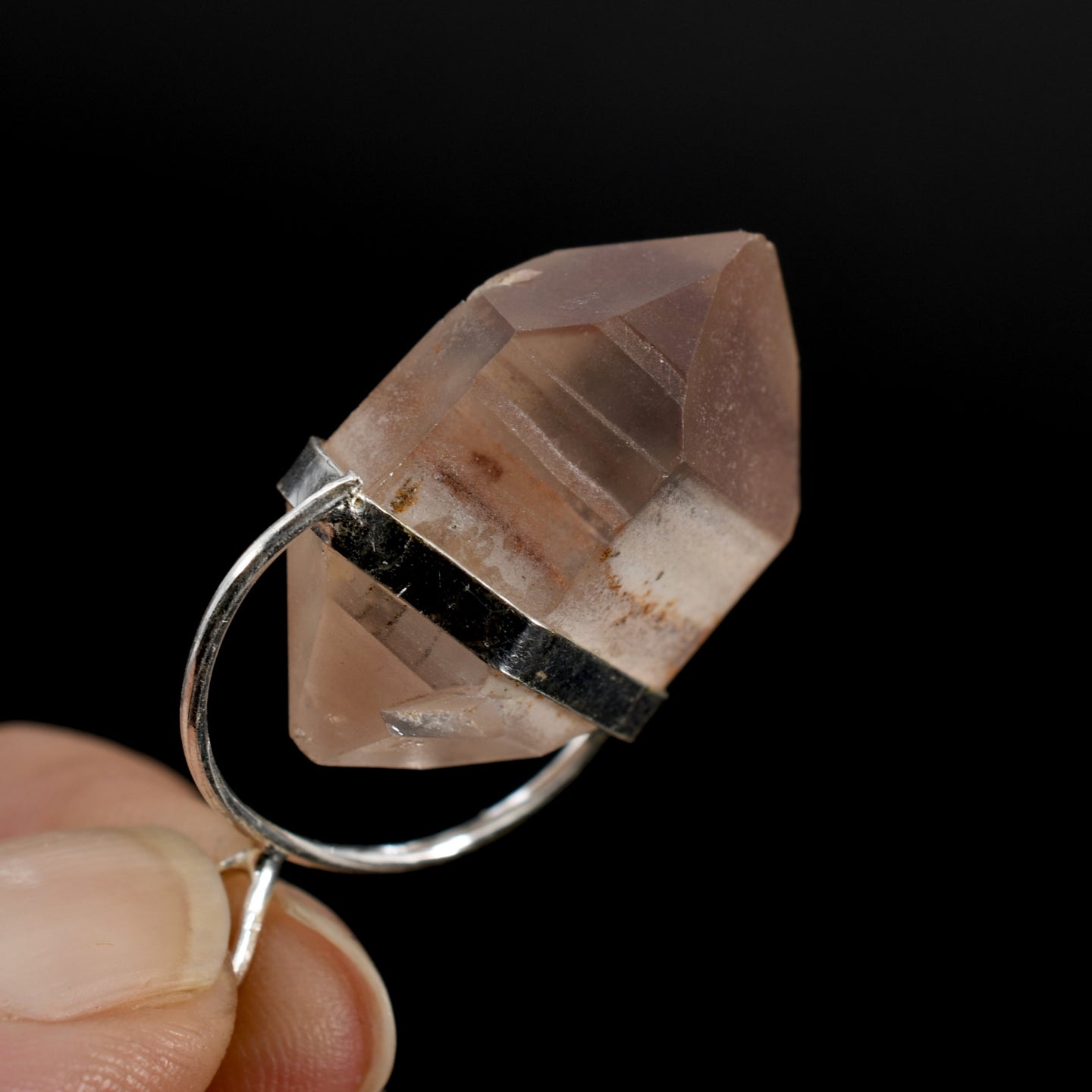 DT Pink Lithium Lemurian Seed Crystal Starbrary Pendant