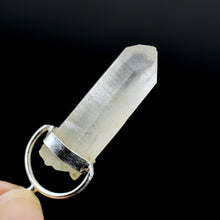 Load image into Gallery viewer, Raw Blue Amphibole Quartz Crystal Sterling Silver Pendant
