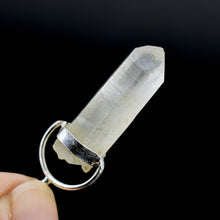 Load image into Gallery viewer, Raw Blue Amphibole Quartz Crystal Sterling Silver Pendant
