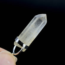 Load image into Gallery viewer, Raw Blue Amphibole Quartz Crystal Sterling Silver Pendant
