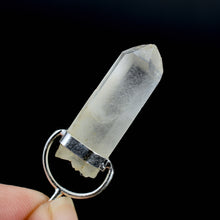 Load image into Gallery viewer, Raw Blue Amphibole Quartz Crystal Sterling Silver Pendant
