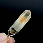 Dow Channeler Raw Blue Amphibole Quartz Crystal Sterling Silver Pendant